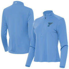 St. Louis Blues Antigua Women's Tribute Half-Zip Pullover - Blue | US 203361834