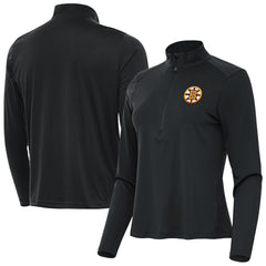 Boston Bruins Antigua Women's Tribute Half-Zip Pullover - Gray | US 203361835