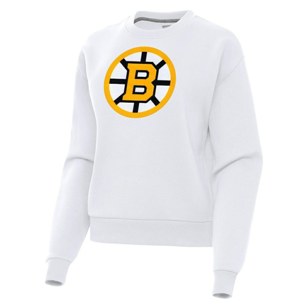 Boston Bruins Antigua Women's Victory Pullover Sweatshirt - White | US 203361843