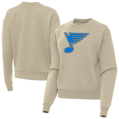 St. Louis Blues Antigua Women's Victory Pullover Sweatshirt - Khaki | US 203361848