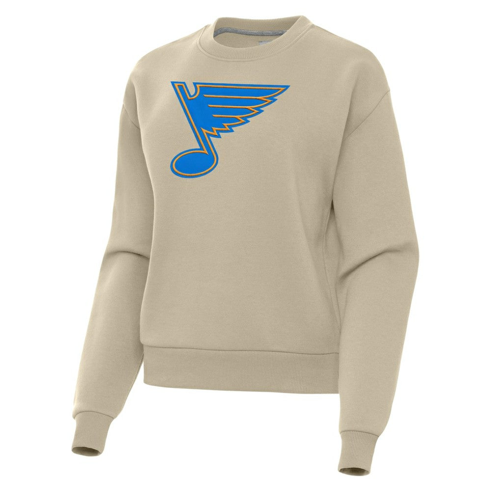 St. Louis Blues Antigua Women's Victory Pullover Sweatshirt - Khaki | US 203361848