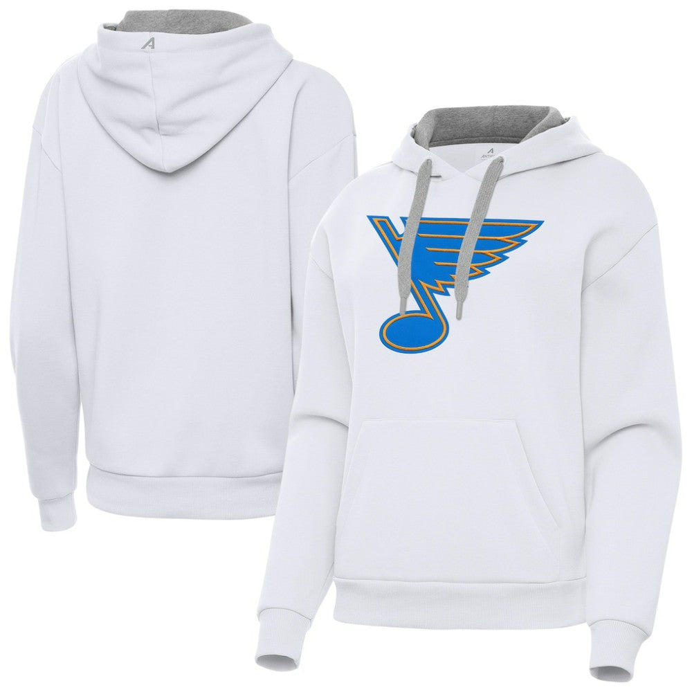 St. Louis Blues Antigua Women's Victory Pullover Hoodie - White | US 203361852