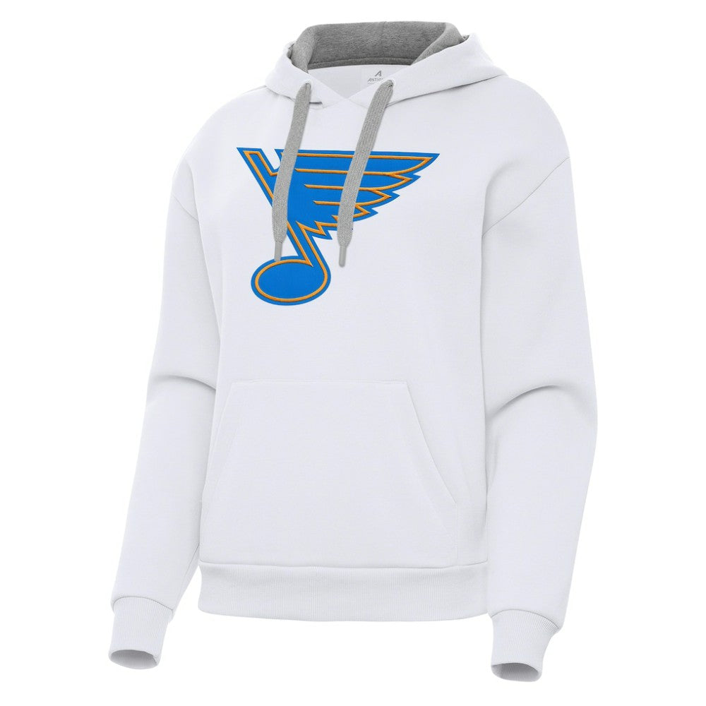 St. Louis Blues Antigua Women's Victory Pullover Hoodie - White | US 203361852