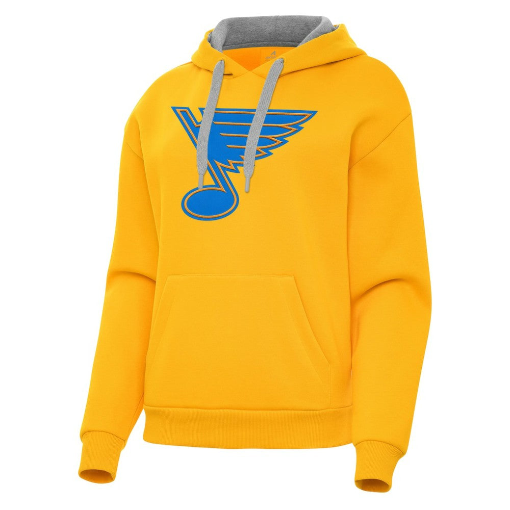 St. Louis Blues Antigua Women's Victory Pullover Hoodie - Gold | US 203361855