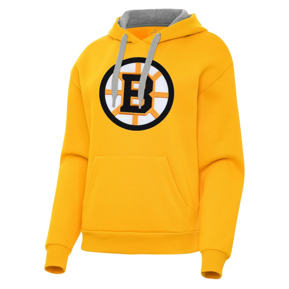 Boston Bruins Antigua Women's Victory Pullover Hoodie - Gold | US 203361857
