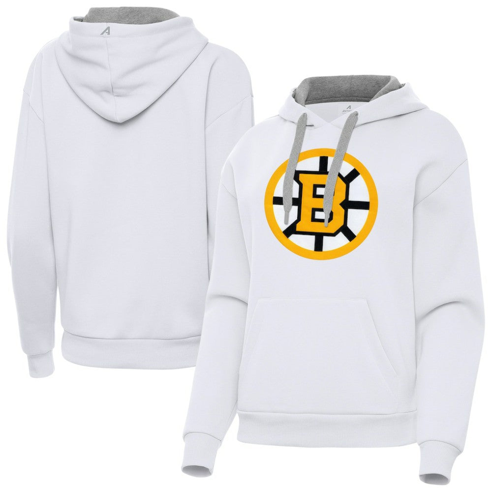 Boston Bruins Antigua Women's Victory Pullover Hoodie - White | US 203361858
