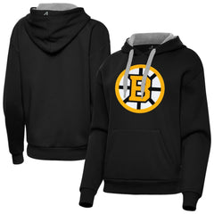 Boston Bruins Antigua Women's Victory Pullover Hoodie - Black | US 203361860