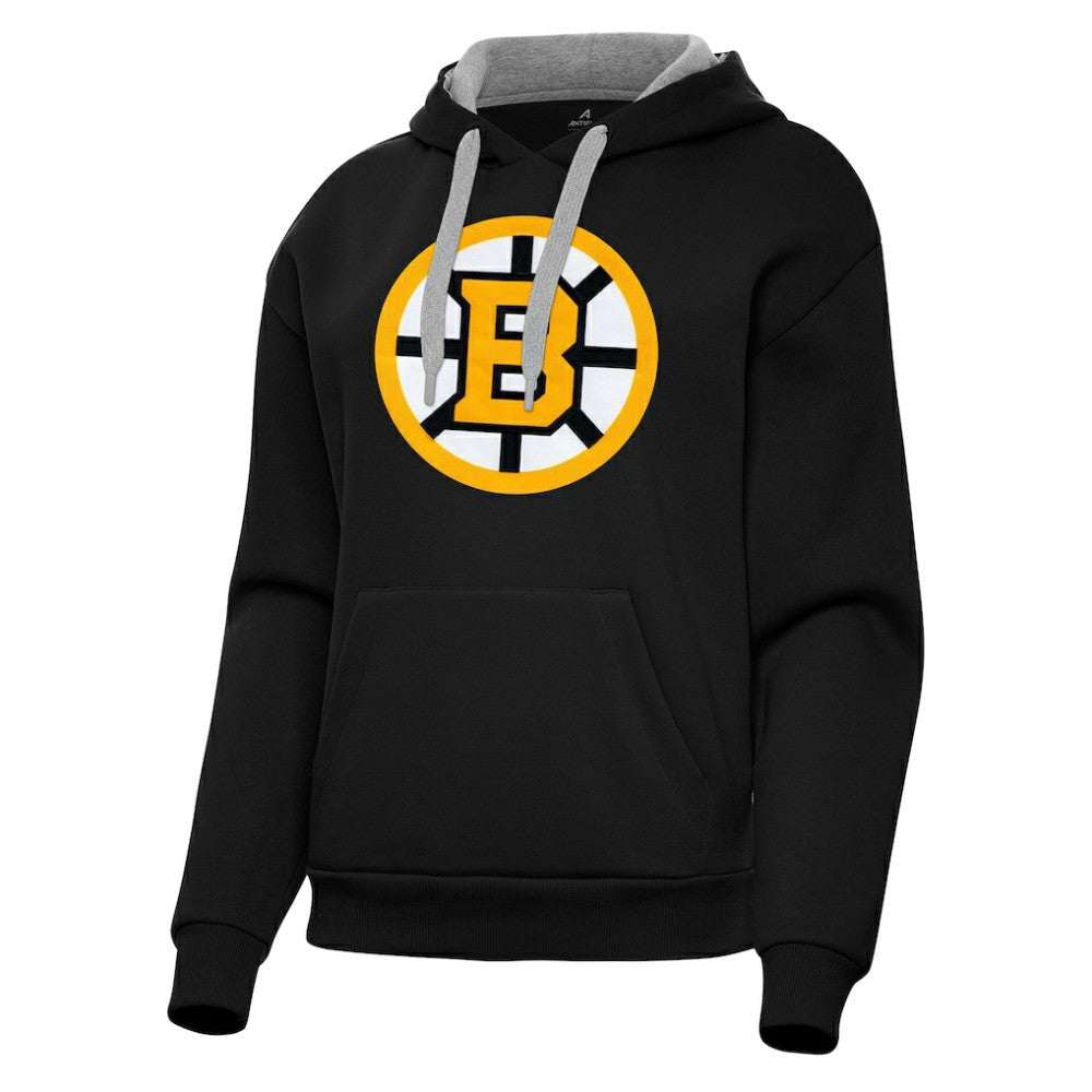 Boston Bruins Antigua Women's Victory Pullover Hoodie - Black | US 203361860