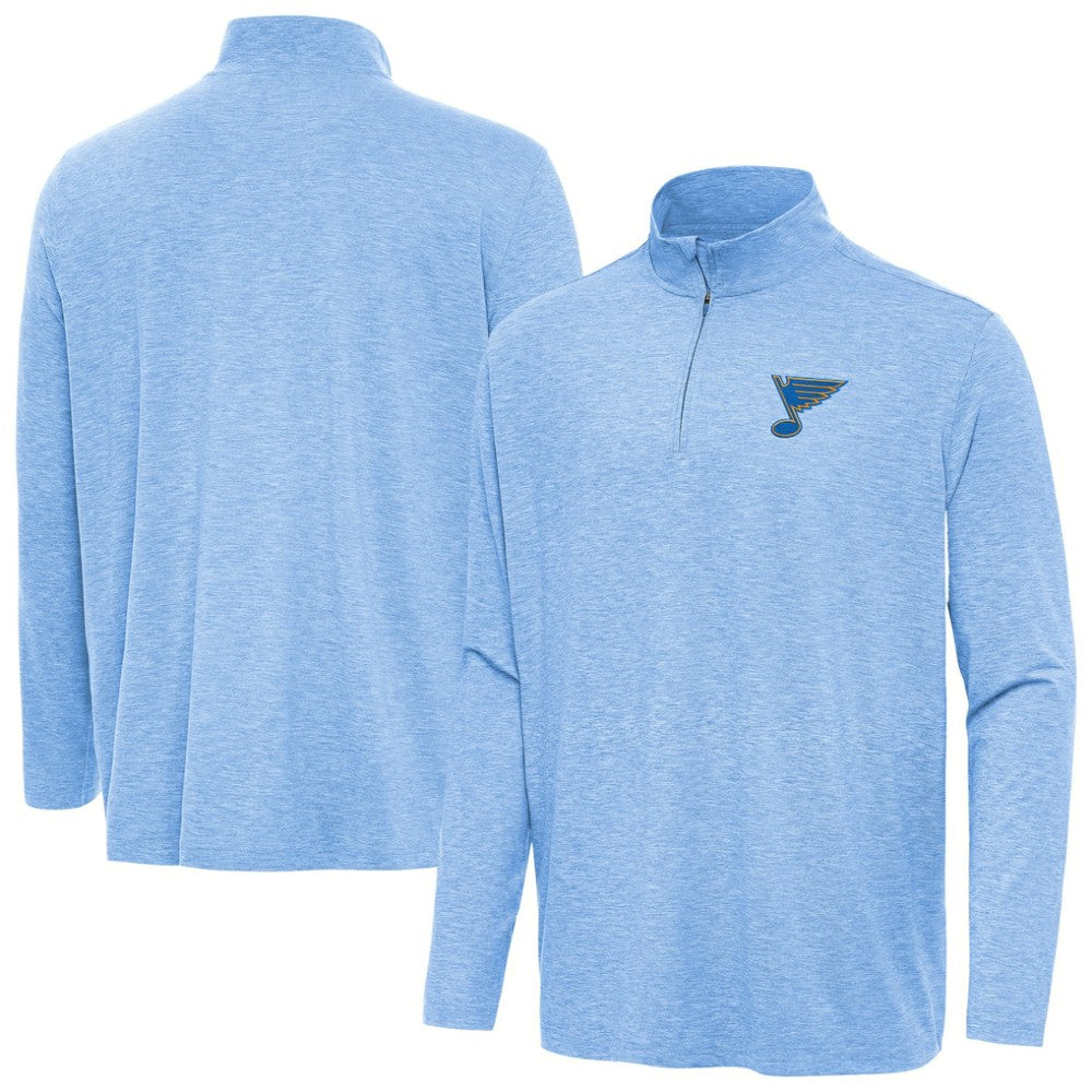 St. Louis Blues Antigua Hunk Lightweight Quarter-Zip Pullover - Heather Blue | US 203361875