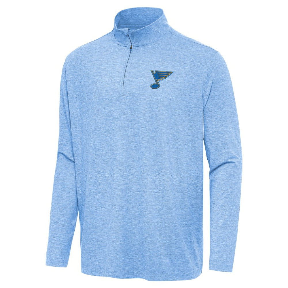 St. Louis Blues Antigua Hunk Lightweight Quarter-Zip Pullover - Heather Blue | US 203361875