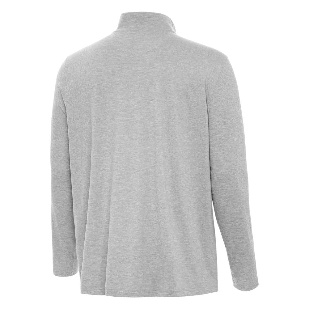 Boston Bruins Antigua Hunk Lightweight Quarter-Zip Pullover - Heather Gray | US 203361876