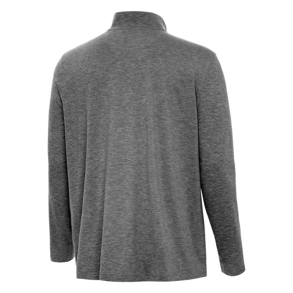 Boston Bruins Antigua Hunk Lightweight Quarter-Zip Pullover - Heather Black | US 203361877