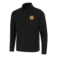 Boston Bruins Antigua Insider Quarter-Zip Pullover - Black | US 203361892