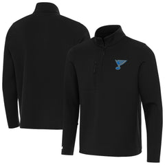 St. Louis Blues Antigua Insider Quarter-Zip Pullover - Black | US 203361893