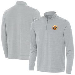 Boston Bruins Antigua Bright Quarter-Zip Pullover - Heather Gray | US 203361906