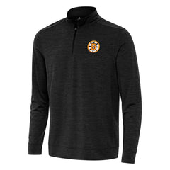 Boston Bruins Antigua Bright Quarter-Zip Pullover - Heather Black | US 203361907
