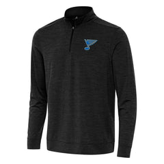 St. Louis Blues Antigua Bright Quarter-Zip Pullover - Heather Black | US 203361908