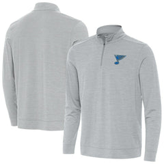 St. Louis Blues Antigua Bright Quarter-Zip Pullover - Heather Gray | US 203361909