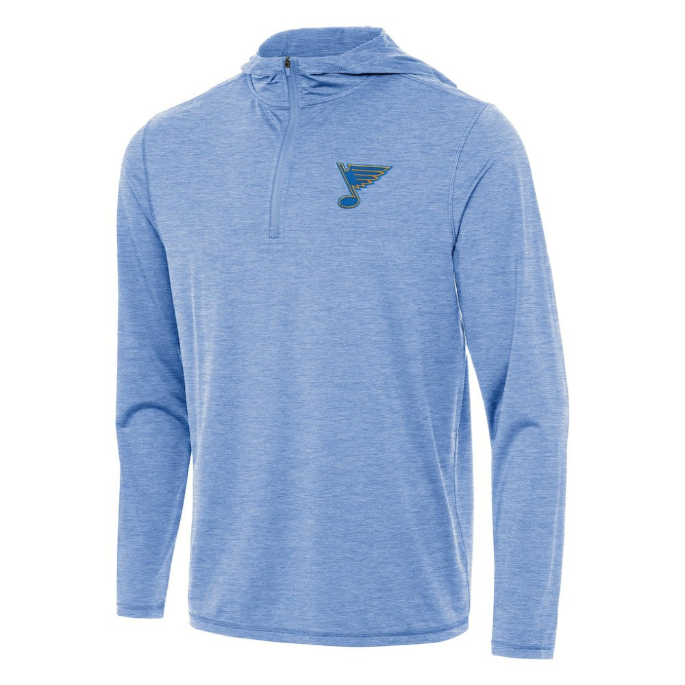 St. Louis Blues Antigua Tidy Quarter-Zip Hoodie - Heather Blue | US 203361910