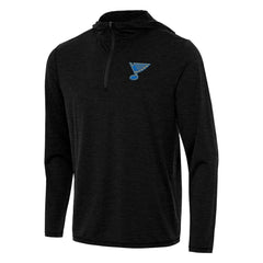 St. Louis Blues Antigua Tidy Quarter-Zip Hoodie - Heather Black | US 203361912