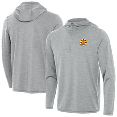 Boston Bruins Antigua Tidy Quarter-Zip Hoodie - Heather Gray | US 203361913