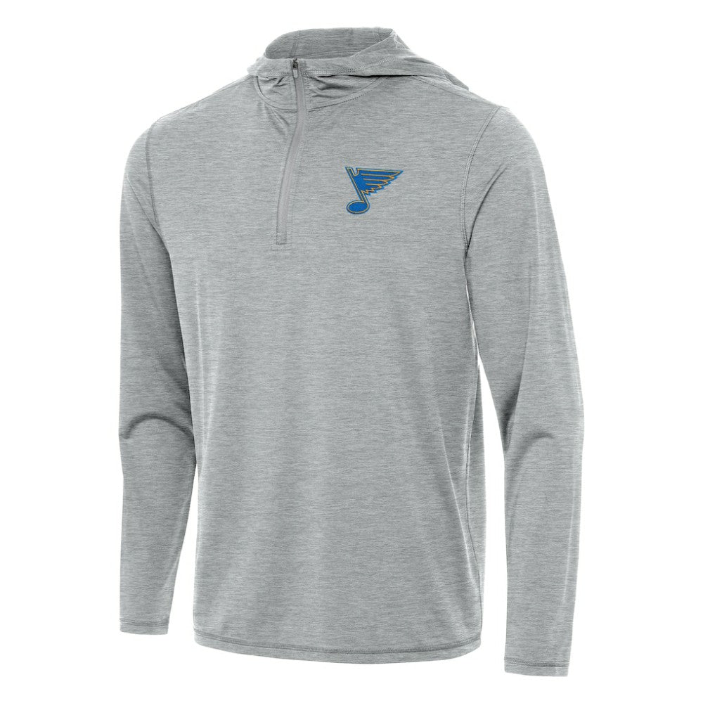 St. Louis Blues Antigua Tidy Quarter-Zip Hoodie - Heather Gray | US 203361914