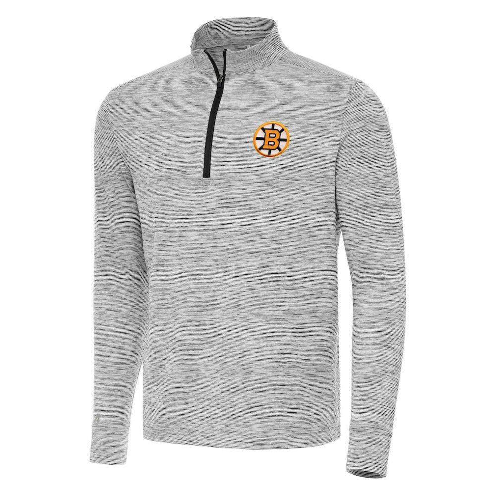Boston Bruins Antigua Cause Quarter-Zip Jacket - Black | US 203361916