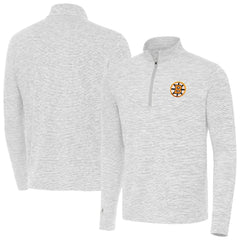 Boston Bruins Antigua Cause Quarter-Zip Jacket - Gray | US 203361917