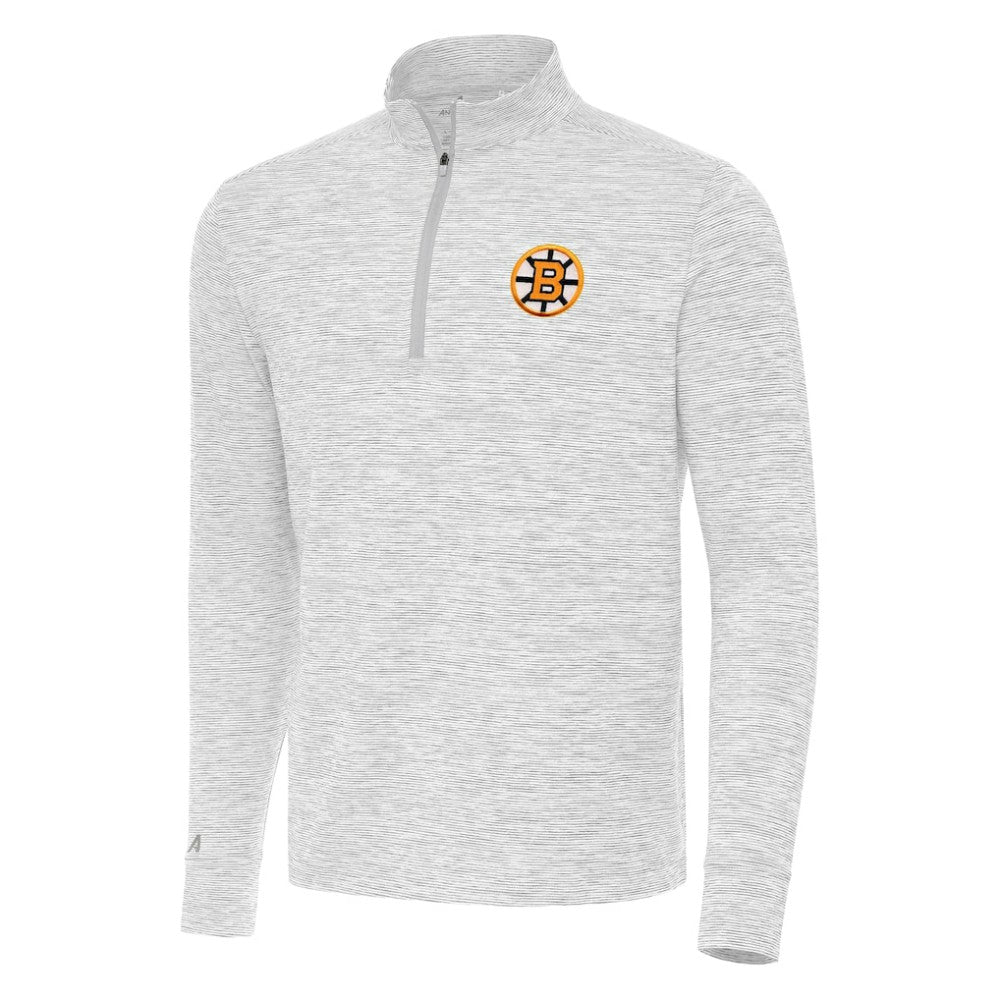 Boston Bruins Antigua Cause Quarter-Zip Jacket - Gray | US 203361917