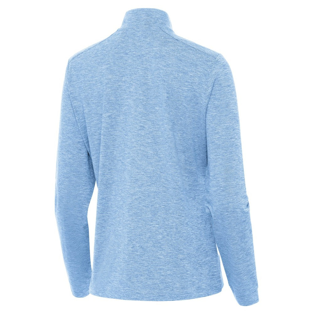 St. Louis Blues Antigua Mentor Long Sleeve Quarter-Zip Mock Polo - Heather Blue | US 203361919
