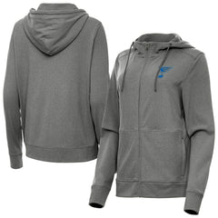 St. Louis Blues Antigua Women's Seeker Full-Zip Hoodie - Heather Black | US 203361939