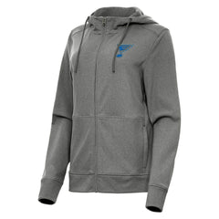 St. Louis Blues Antigua Women's Seeker Full-Zip Hoodie - Heather Black | US 203361939