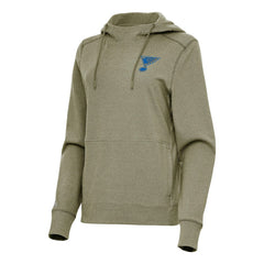 St. Louis Blues Antigua Women's Justice Pullover Hoodie - Olive | US 203361940