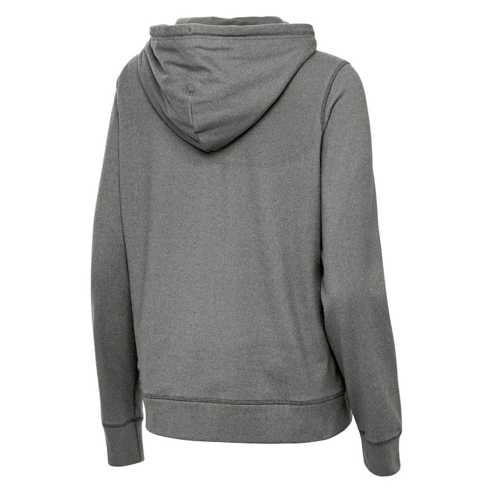 Boston Bruins Antigua Women's Justice Pullover Hoodie - Heather Black | US 203361942