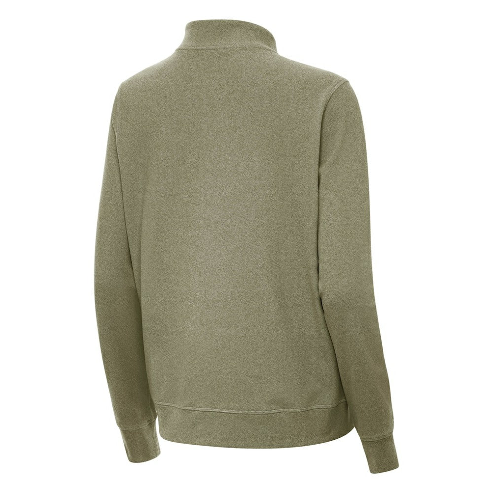 St. Louis Blues Antigua Women's Crush Quarter-Zip Pullover - Olive | US 203361945