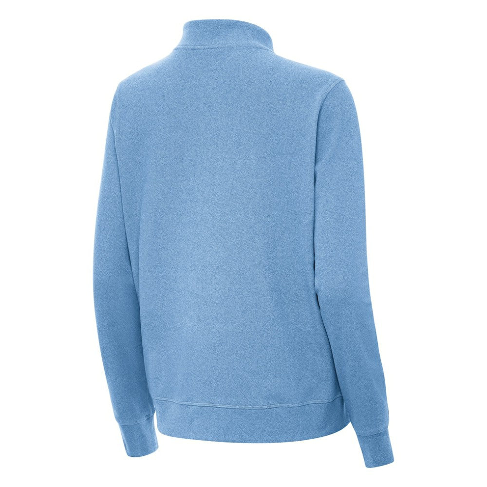 St. Louis Blues Antigua Women's Crush Quarter-Zip Pullover - Heather Blue | US 203361950