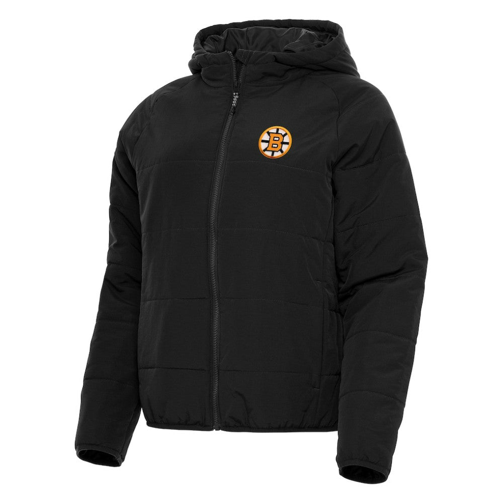 Boston Bruins Antigua Women's Raglan Universe Full-Zip Hooded Jacket - Black | US 203361953