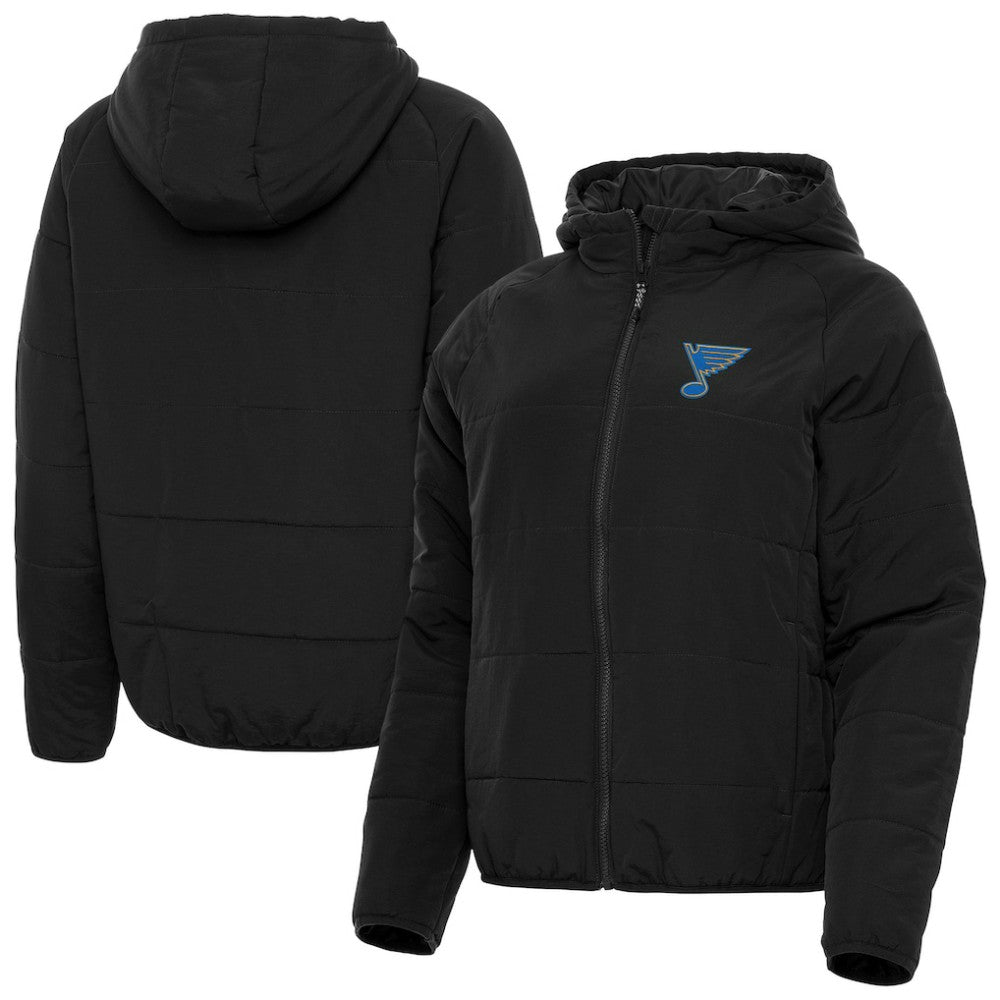 St. Louis Blues Antigua Women's Raglan Universe Full-Zip Hooded Jacket - Black | US 203361956