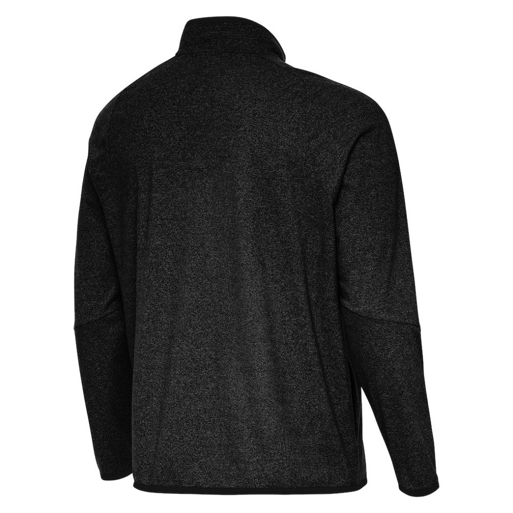Boston Bruins Antigua Certain Tri-Blend Quarter-Zip Top - Heather Black | US 203361973