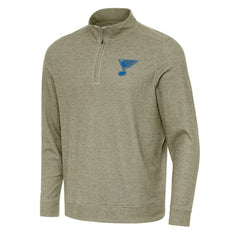 St. Louis Blues Antigua Subtle Quarter-Zip Sweatshirt - Olive | US 203361974