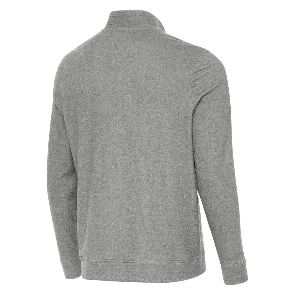 Boston Bruins Antigua Subtle Quarter-Zip Sweatshirt - Heather Black | US 203361975