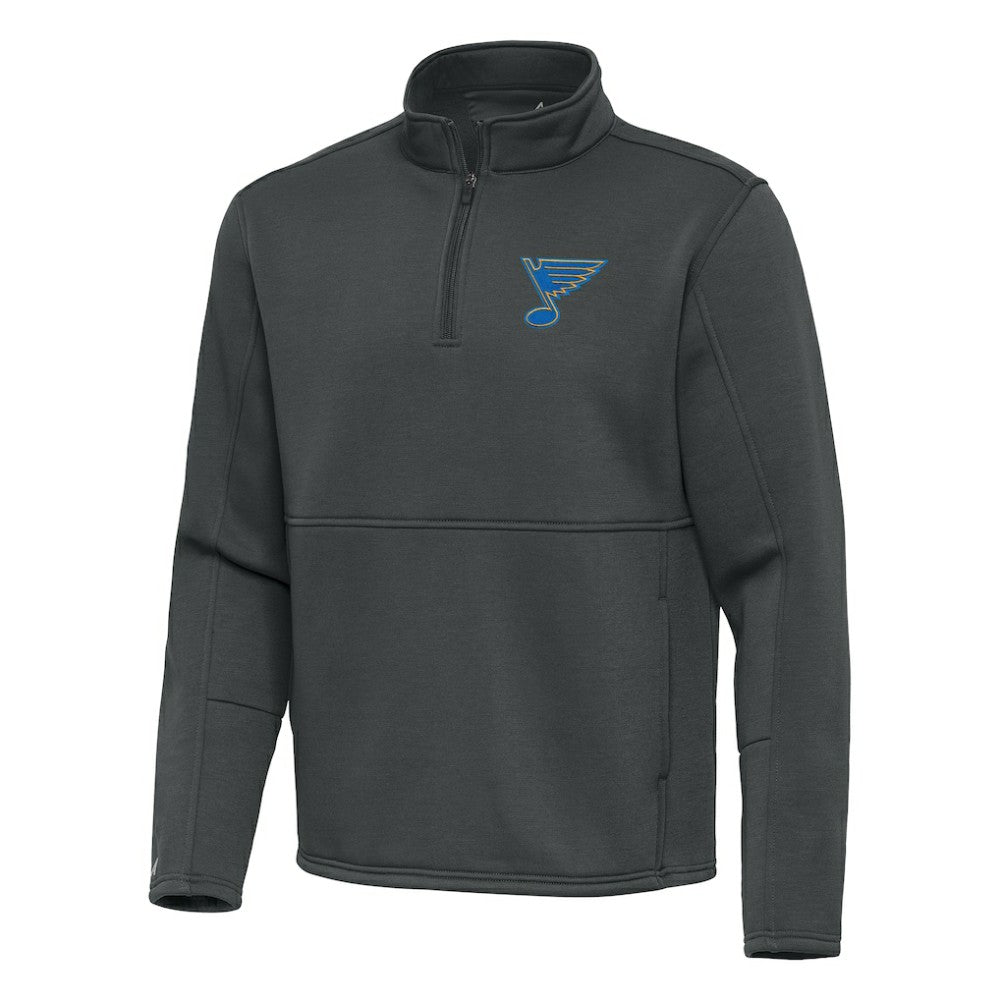 St. Louis Blues Antigua Twist Quarter-Zip Pullover Jacket - Pewter | US 203361980