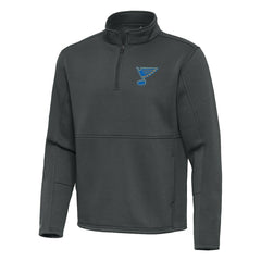 St. Louis Blues Antigua Twist Quarter-Zip Pullover Jacket - Pewter | US 203361980