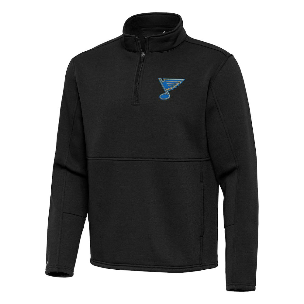 St. Louis Blues Antigua Twist Quarter-Zip Pullover Jacket - Black | US 203361983
