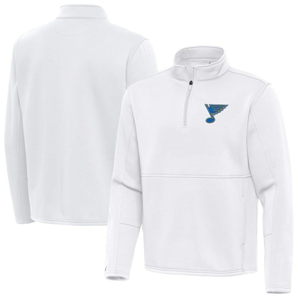 St. Louis Blues Antigua Twist Quarter-Zip Pullover Jacket - White | US 203361984