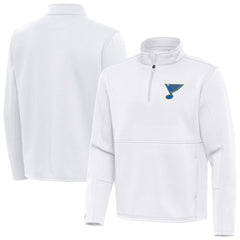 St. Louis Blues Antigua Twist Quarter-Zip Pullover Jacket - White | US 203361984