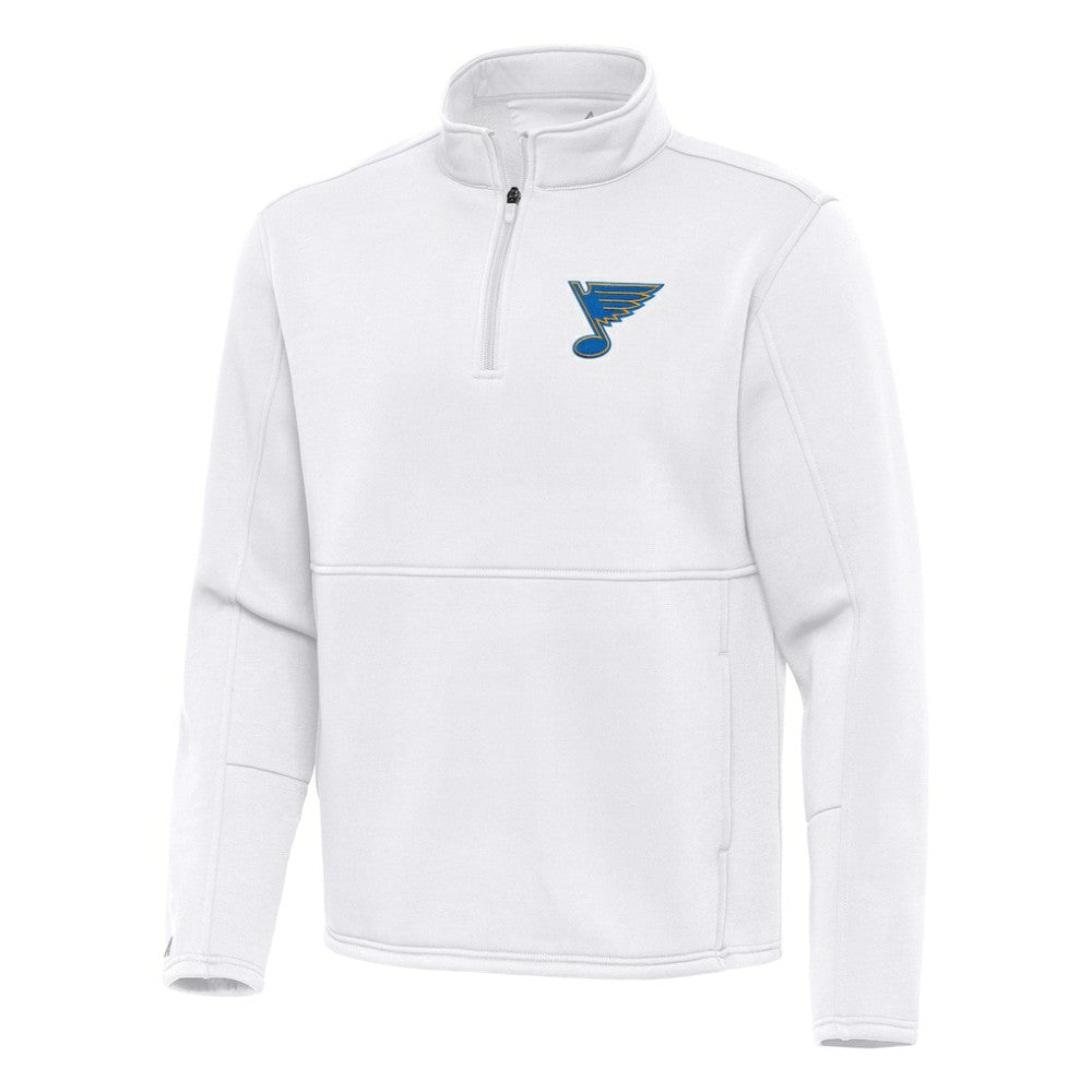 St. Louis Blues Antigua Twist Quarter-Zip Pullover Jacket - White | US 203361984