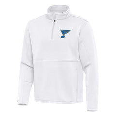 St. Louis Blues Antigua Twist Quarter-Zip Pullover Jacket - White | US 203361984