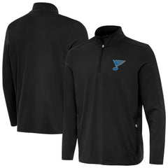 St. Louis Blues Antigua Perilous Quarter-Zip Sweatshirt - Black | US 203361989