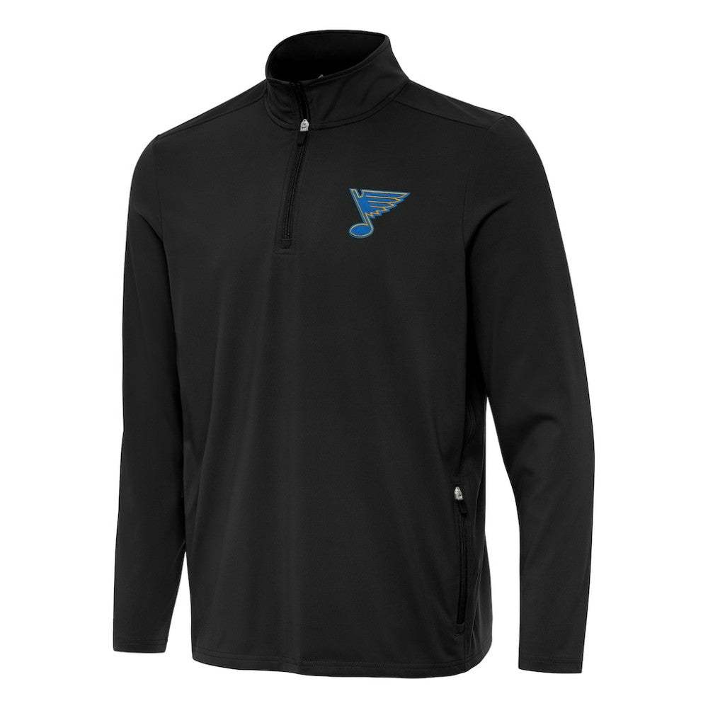 St. Louis Blues Antigua Perilous Quarter-Zip Sweatshirt - Black | US 203361989